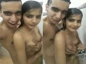 Hot babe enjoys shower sex