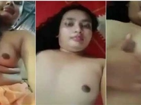 A beautiful country girl flaunts her attractive breasts