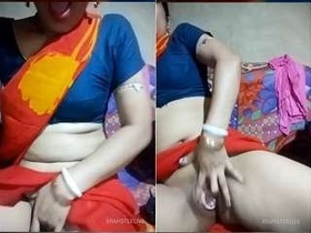 This video features a horny woman who loves to show off her wet pussy