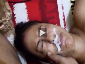 Bengali Budi gets a facial from a big cock