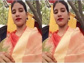 Cute girl flaunts her body in a video call