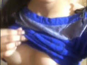 Desi Indian girl pleases her boyfriend with a striptease in part 2