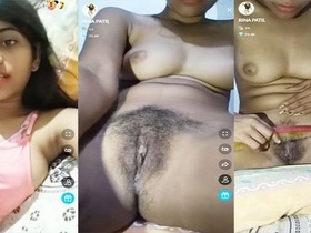 A daring Indian woman flaunts her intimate parts on camera