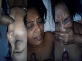 Indian wife experiences facial cumshot for the first time