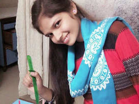 Indian girl gives a blowjob to her partner