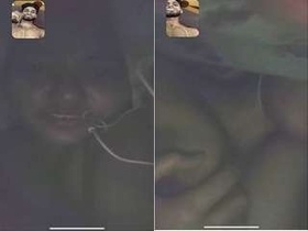 Desi girl shows off her big boobs on video call
