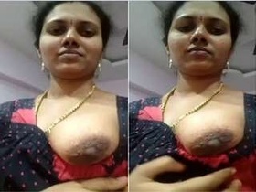 Indian wife flaunts her big breasts