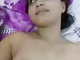 Reya, a cute Indian girl, flaunts her big boobs and tight pussy