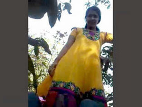 A Desi couple in the woods, audio included, engaging in oral and vaginal sex