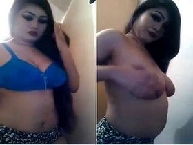 Curvy Indian girl flaunts her big breasts