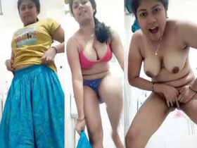 Cute Indian girl strips and masturbates in a video update