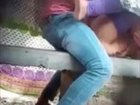 Private sex in the open air with a lock and key