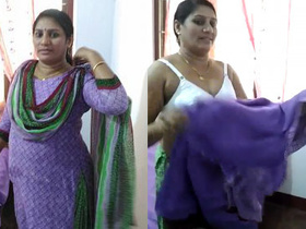 Indian bhabhi strips naked in front of the camera