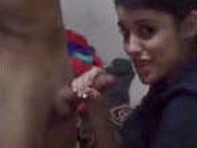 Indian girl sings while giving oral pleasure