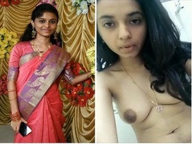 Pretty Indian college student flaunts her breasts and intimate parts