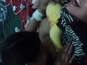 Senior lesbians indulge in nipple play in dormitory