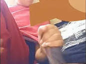 Naughty girlfriend masturbates to a guy's video