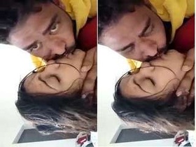 Indian Couple's Romantic Encounter in Hotel Room Video Clip