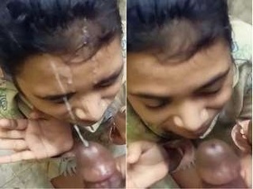 Lover's Finish: Cum on Girl's Face