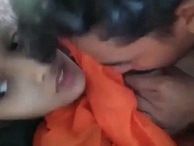 Indian teenage lovers enjoy oral sex on the couch