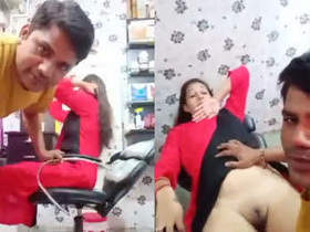 Desi couple's romantic encounter at the beauty parlor