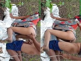 Desi couple engages in outdoor sex