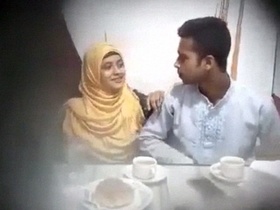 Desi lovers have steamy restaurant sex with a blowjob