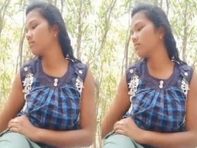 Indian couple enjoys steamy jungle sex with a blonde girl