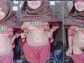 A Pakistani teenager bares her hairy pussy for the camera