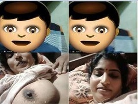 Desi bhabhi flaunts her breasts on video call to her lover