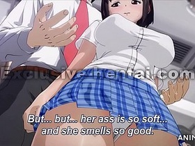 Thick pussy gets groped in the sky and fucked in hentai