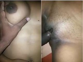 Pretty girl masturbates and gets fucked