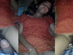 Indian girl gives blowjob and gets fucked by her partner