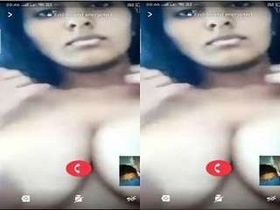 Indian girl Desi flaunts her naked body on video call