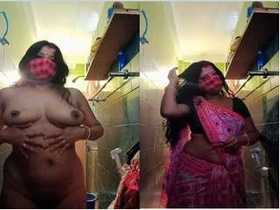 Arpita Budi's seductive display of her naked body and bathing