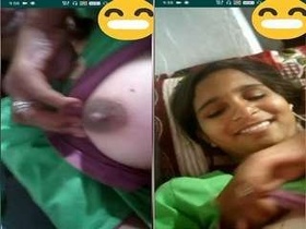 Desi girl reveals her breasts on a video call