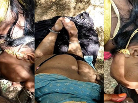 Outdoor village wife blowjob and sex in Telugu video