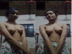 Exclusive video of a shy Indian girl baring her breasts