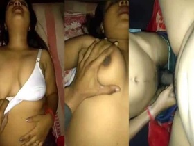 Fat girlfriend and her boyfriend in action