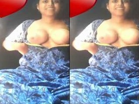 Tamil girl flaunts her boobs in exclusive video call