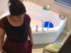 Hidden camera captures steamy action in Indian resort bathroom