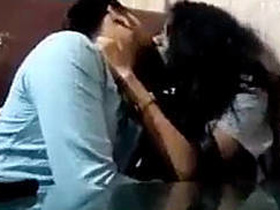 CPL desi couple passionately kisses in a cafe
