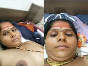 Indian babe records a video of her big boobs