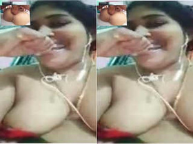 Exclusive video of a hot Bhabhi flaunting her breasts on Vk Part 1