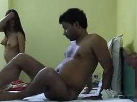 Indian couple caught on camera having real sex in a hotel room