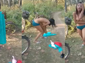 Indian village girl goes topless after sexual encounter