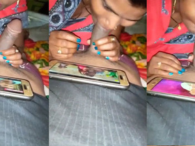 Bihari wife performs oral sex on a man in a MMS video