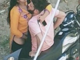 Marge gets naughty in outdoor road scenes