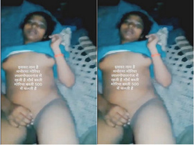 Exclusive video of Randy showing off her boobs and pussy in a village