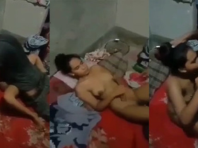 Village girl gets naughty with her lover's friend in Bangla video